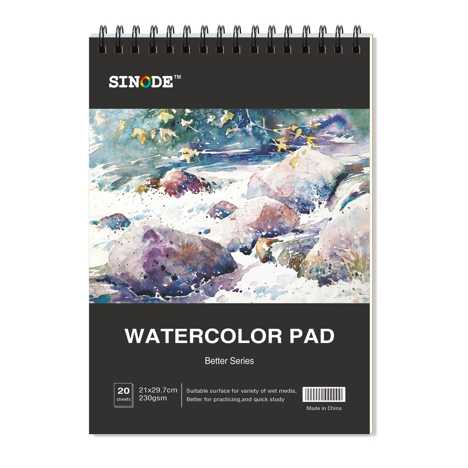 Watercolor Pad With Spiral (UPCJ0645022) SINODE